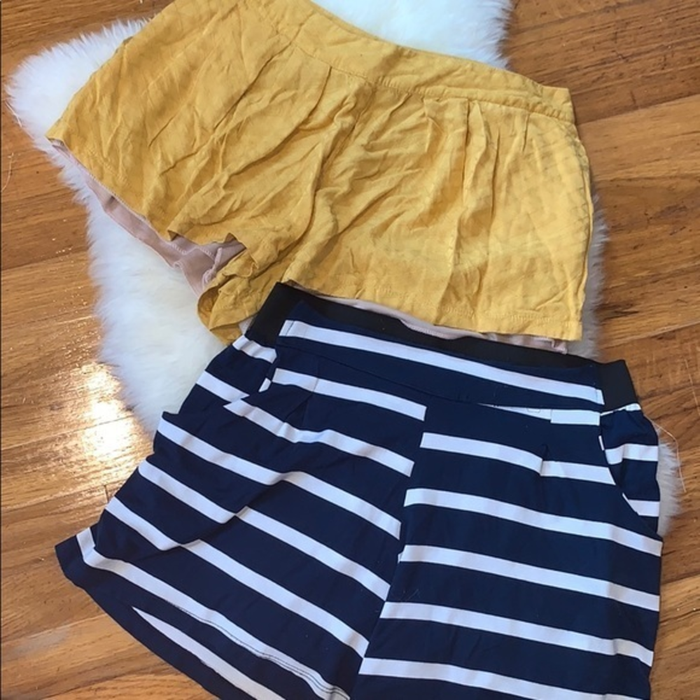 Shorts white blue and‎ yellow bundle 2